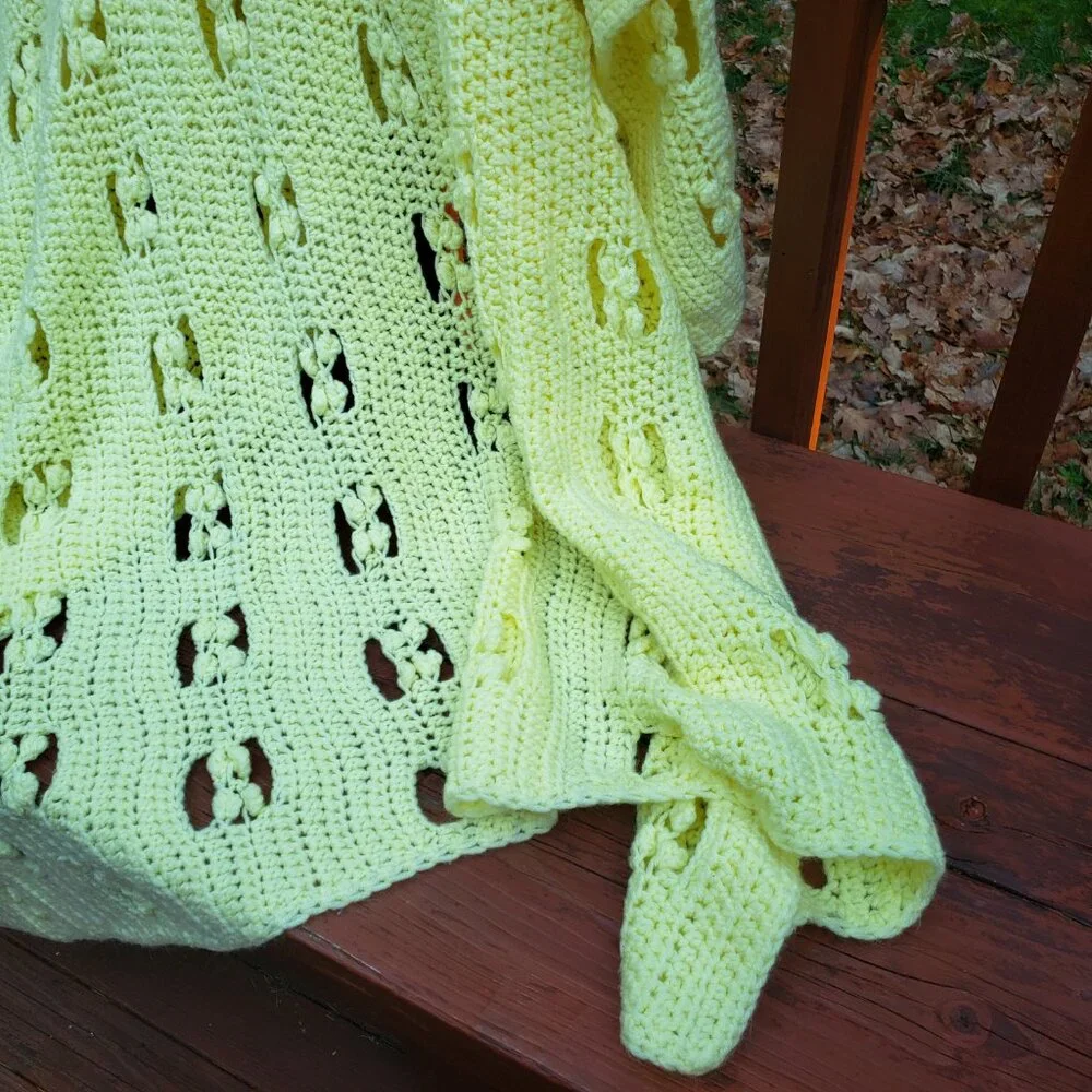 Yellow- Handmade Throw/Lap Blanket